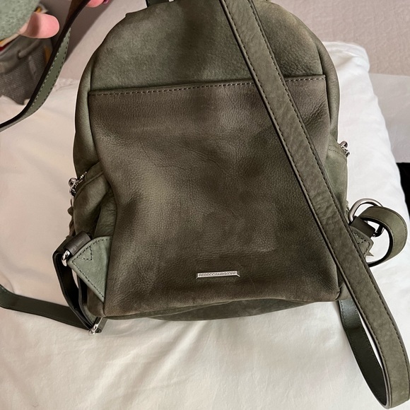 Rebecca Minkoff Back Pack army green suede and leather - Picture 6 of 8